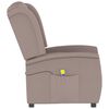 vidaXL Fauteuil de massage inclinable 2 places taupe tissu microfibre