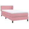 vidaXL Sommier &agrave; lattes de lit avec matelas rose 80x220 cm velours