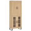 vidaXL Buffet haut Ch&ecirc;ne sonoma 69,5x34x180 cm Bois d'ing&eacute;nierie