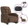 vidaXL Fauteuil inclinable électrique marron tissu