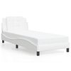 vidaXL Cadre de lit sans matelas Zadar blanc 100x200 cm similicuir
