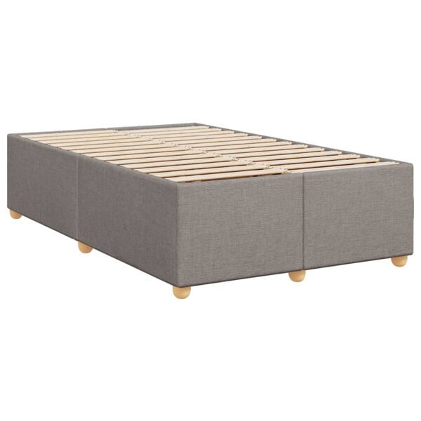 vidaXL Cadre de lit sans matelas taupe 120x200 cm tissu