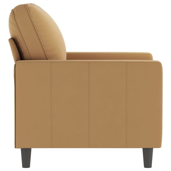 vidaXL Fauteuil Marron 60 cm Velours