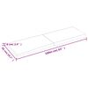 vidaXL Dessus de table bois massif non trait&eacute; bordure assortie