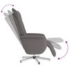 vidaXL Fauteuil inclinable de massage repose-pieds gris similicuir