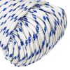 vidaXL Corde de bateau Blanc 5 mm 50 m Polypropylène