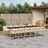 vidaXL Ensemble &agrave; manger de jardin et coussins 13 pcs beige