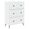 vidaXL Armoire &agrave; tiroirs Blanc 66 x 34,5 x 90 cm Bois d'ing&eacute;nierie