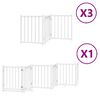 vidaXL Barri&egrave;re pour chien porte pliable 15 panneaux bois de peuplier