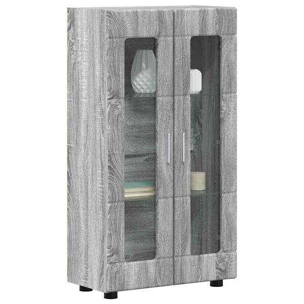 vidaXL Buffet FLORIN Gris Sonoma 55,5 x 29 x 103 cm Bois d'ing&eacute;nierie
