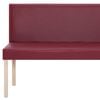 vidaXL Banc 139,5 cm Rouge bordeaux Similicuir