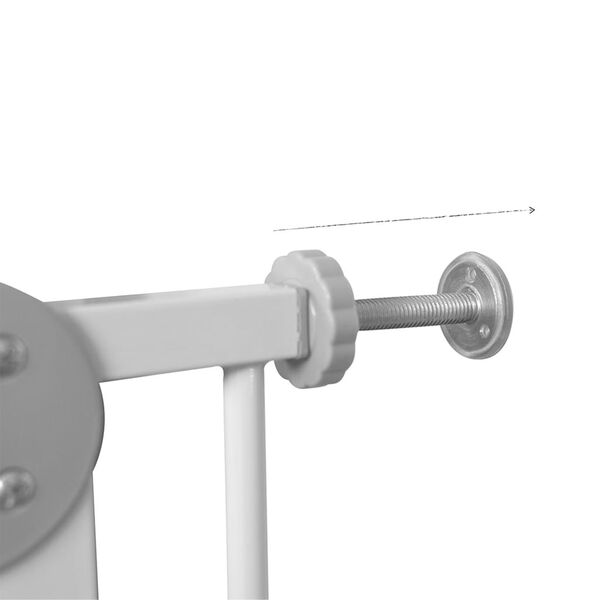 Baninni Barri&egrave;re de s&eacute;curit&eacute; Vicino M&eacute;tal 75-85 cm Blanc BNSF003-WH