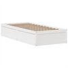 vidaXL Cadre de lit sans matelas blanc 75x190 cm bois de pin massif