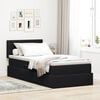 vidaXL Lit de Rangement avec matelas Noir 90 x 200 cm Velours