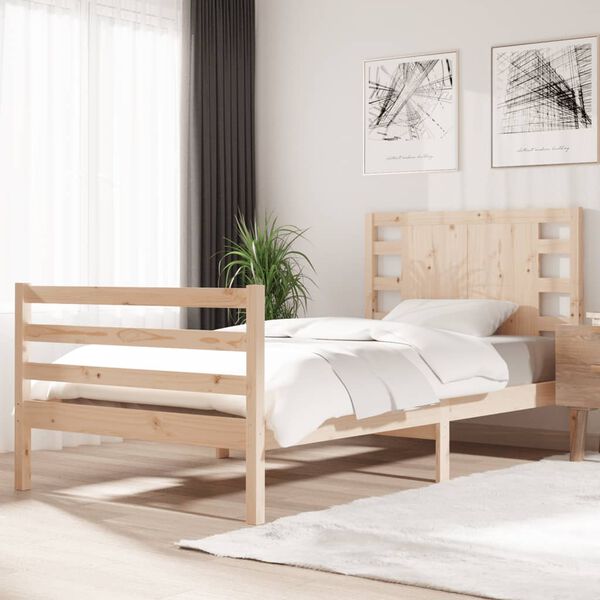 vidaXL Cadre de lit sans matelas 90x190 cm bois de pin massif