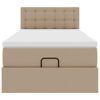 VidaXL Cadre de lit ottoman et matelas cappuccino 80x200 cm similicuir