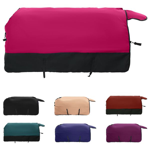 vidaXL Couverture &Eacute;quine Rose et Noir 155 cm Polyester