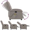 vidaXL Fauteuil de massage inclinable &eacute;lectrique Taupe Tissu