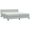 vidaXL Sommier &agrave; lattes de lit et matelas gris clair 180x220cm velours