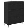 vidaXL Haut Armoire avec tiroir 2 pcs Ch&ecirc;ne noir Bois d'ing&eacute;nierie
