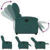 vidaXL Fauteuil inclinable vert fonc&eacute; tissu