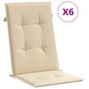 vidaXL Chaises de jardin inclinables et coussins lot de 6 bois teck
