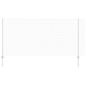 vidaXL Cl&ocirc;ture Euro avec poteau 10 x 1,2 m Acier galvanis&eacute; Argent&eacute;