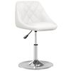 vidaXL Chaise de salle &agrave; manger Blanc Similicuir