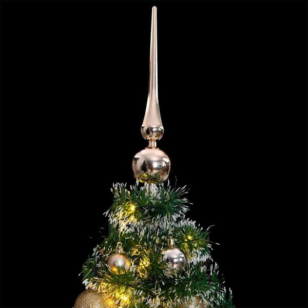 vidaXL Sapin de No&euml;l artificiel 150 LED&boules&neige floqu&eacute;e 150 cm