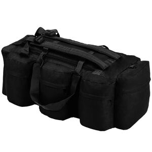 vidaXL Sac de sport en style militaire 3-en-1 45 L Noir