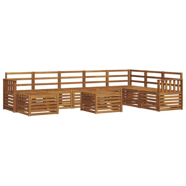 vidaXL Ensembles de canap&eacute;s Naturel Bois d'Acacia Massif