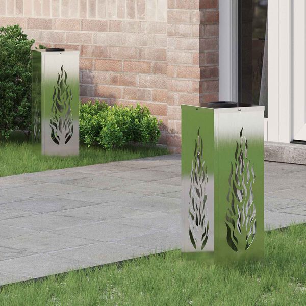 vidaXL Lumi&egrave;re de chemin LED solaire 2 pcs Acier inoxydable