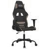 vidaXL Chaise de jeu de massage Noir et taupe Tissu