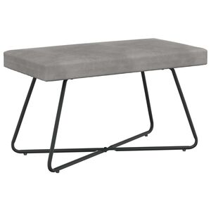 vidaXL banc Gris clair 80 x 40 x 45 cm Velours