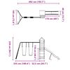vidaXL Aire de jeux d'ext&eacute;rieur bois de pin massif