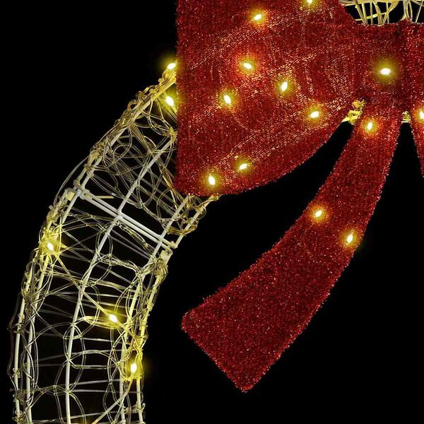 vidaXL Couronne avec 80 LED Blanc chaud 92 x 9.5 x 92 cm Acrylique