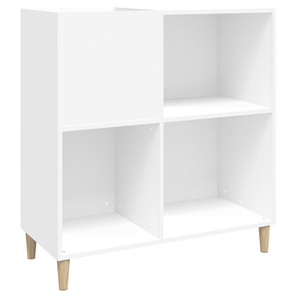 vidaXL Armoire &agrave; disques blanc 84,5x38x89 cm bois d'ing&eacute;nierie