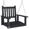vidaXL Chaise balan&ccedil;oire de jardin cha&icirc;nes en m&eacute;tal bois massif sapin