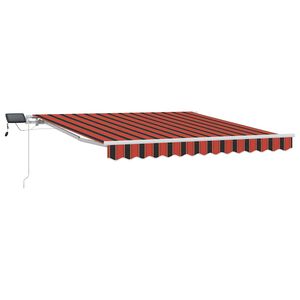 vidaXL Auvent r&eacute;tractable orange et marron 300 x 250 cm