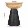 vidaXL Table d'appoint noir &Oslash;37x45 cm bois de manguier massif