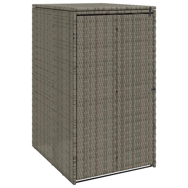 vidaXL Bo&icirc;te de poubelle Gris 65 x 80 x 115 cm Poly&eacute;thyl&egrave;ne