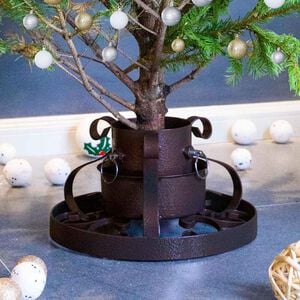 vidaXL Support de sapin de No&euml;l Cuivre antique 29x29x15,5 cm