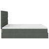 VidaXL Cadre de lit ottoman avec matelas gris fonc&eacute; 160x200cm tissu