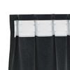 vidaXL Rideaux occultants 2 pcs Noir 140 x 260 cm Velours