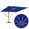 vidaXL Parasol bleu azur 286 x 285 x 270 cm Aluminium