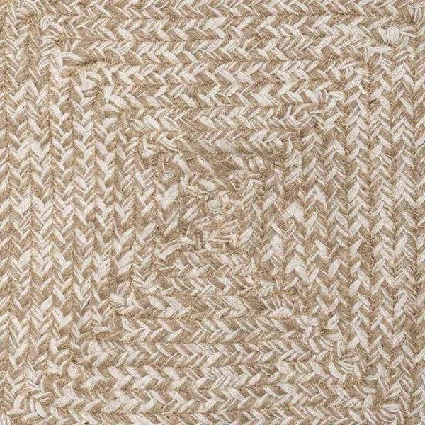 vidaXL Tapis de surface Naturel et Blanc 240 x 340 cm Jute