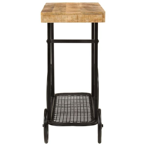 vidaXL Table console 112x36x76 cm bois massif de manguier et fer