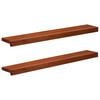 vidaXL Appuis de fen&ecirc;tre 2 pc Marron 100 x 15 x 2 cm