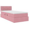 vidaXL Lit de Rangement avec matelas Rose 90 x 190 cm Velours