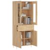 vidaXL Buffet haut Ch&ecirc;ne sonoma 69,5x34x180 cm Bois d'ing&eacute;nierie